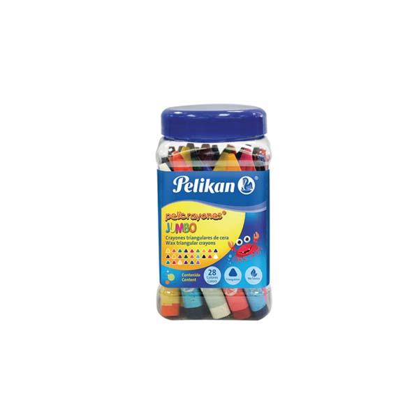 CRAYOLA PELIKAN JUMBO BOTE 28UDS
