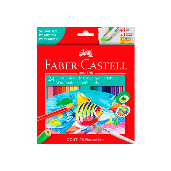 ECOLAPICES DE COLOR 24 ACUARELABLE