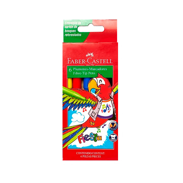 MARCADOR FABER FIESTA 6 022170