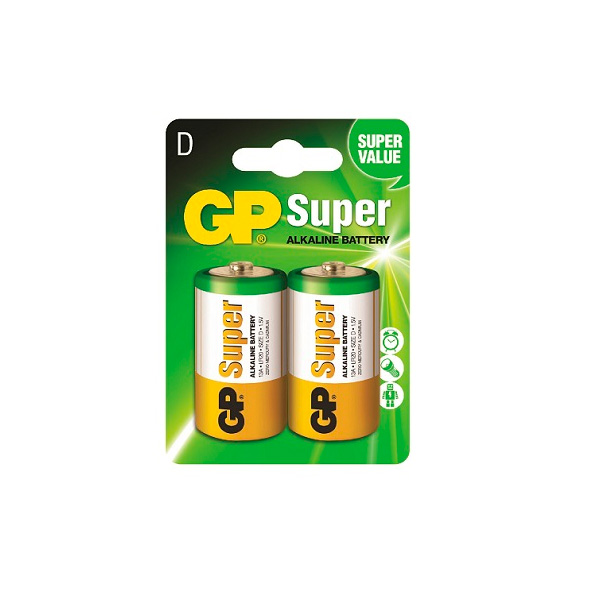 BATERIA ALKALINA D SUPER BL 2 GP13A