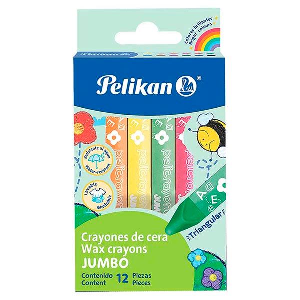 CRAYON PELIKAN JUMBO TRI PAST 6COL