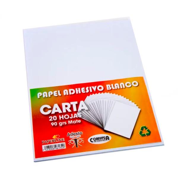 Clips - PAPEL ADHESIVO GLOSS CARTA 20UND