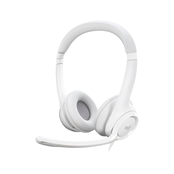 AUDÍFONOS LOGITECH H390 BLANCOS (MODELO 981-001285)-VISTA-1